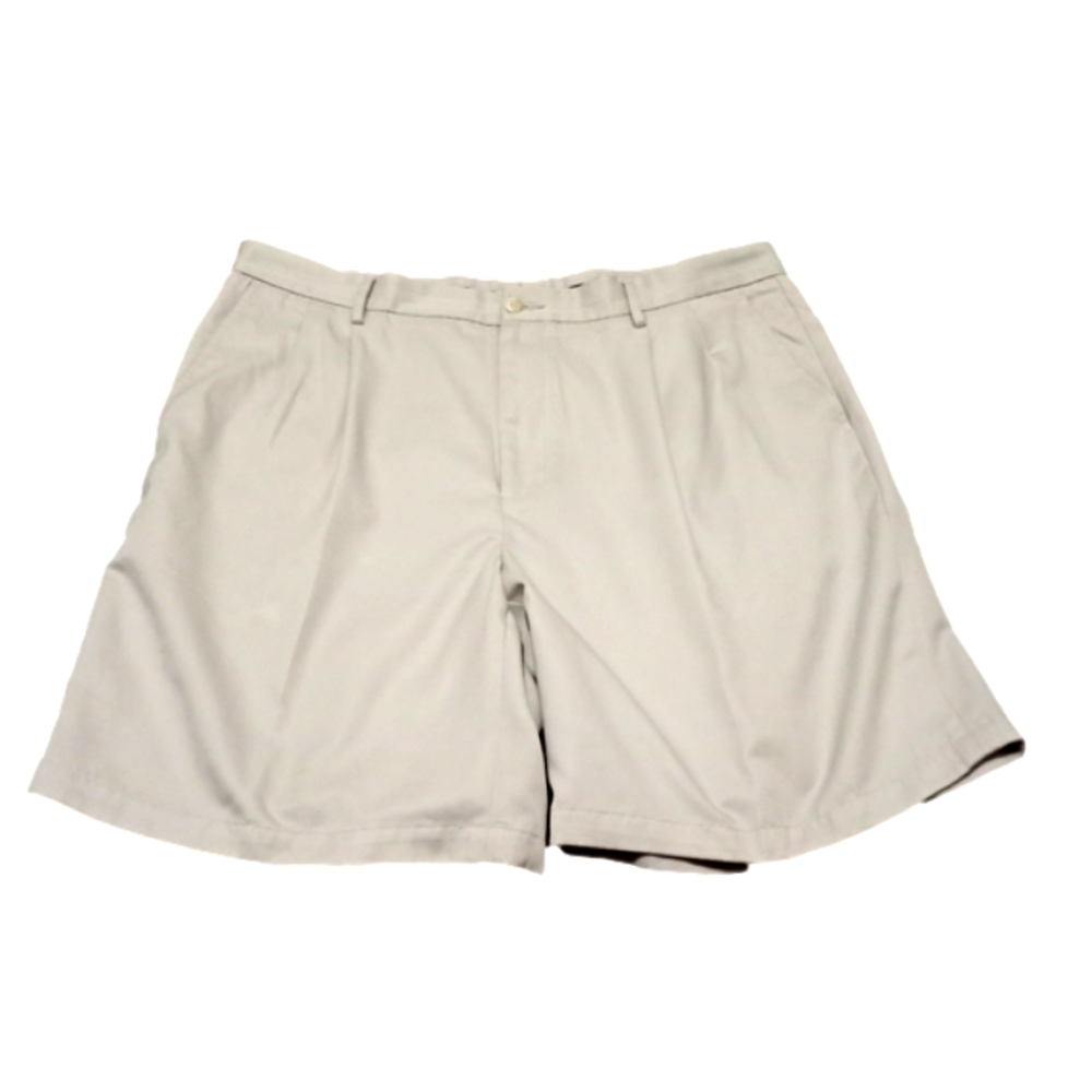 Mens Van Heusen Khaki Pleated Front  Shorts Size 38